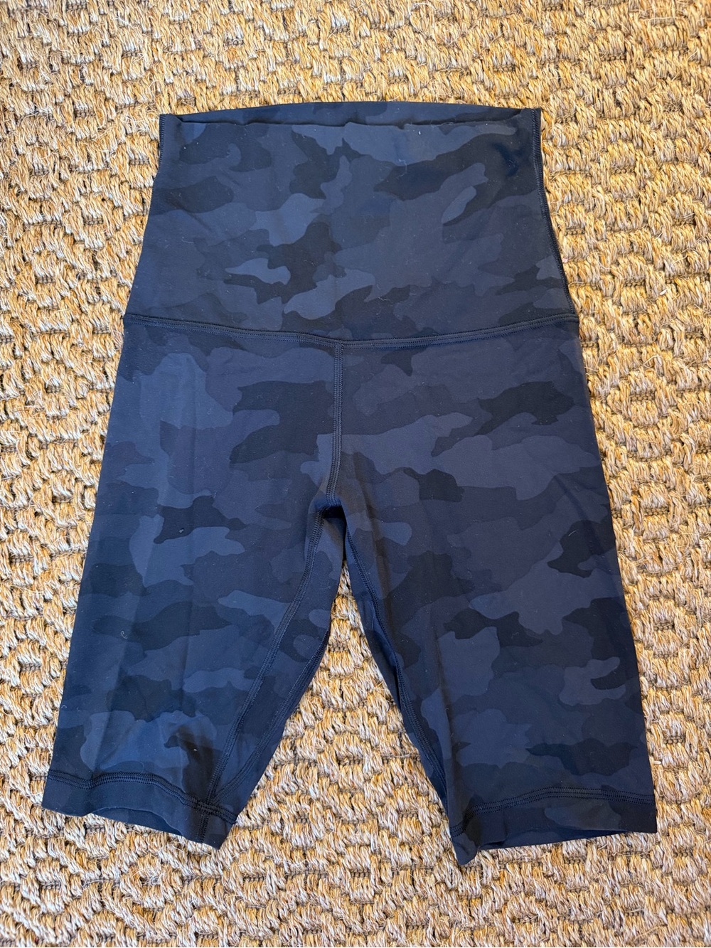 Lululemon Black Camo Bike Shorts